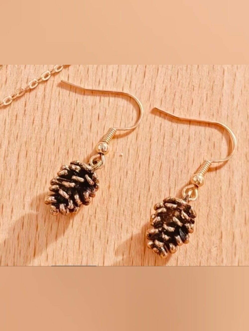 $8 Each Or Bundle 5/$20 Gold Pinecone Drop Earrings